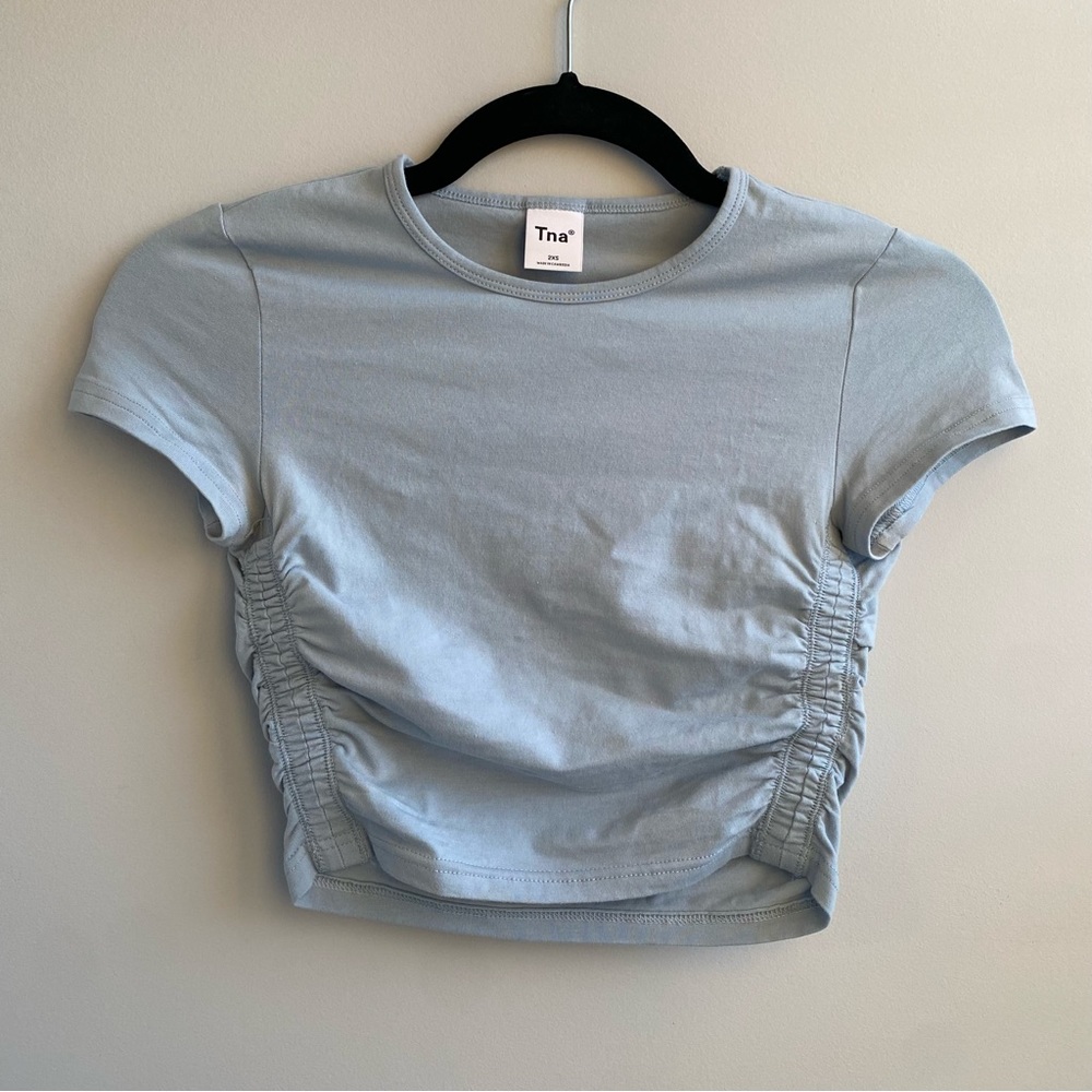 Aritzia Tna Blue Crop Top